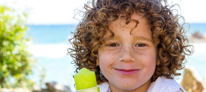 Kid with popsicle