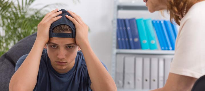 Mental Health Upset Teen Boy