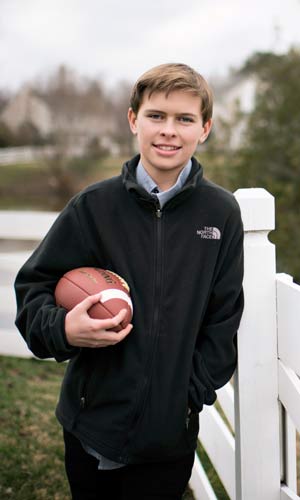 Gannon holding football