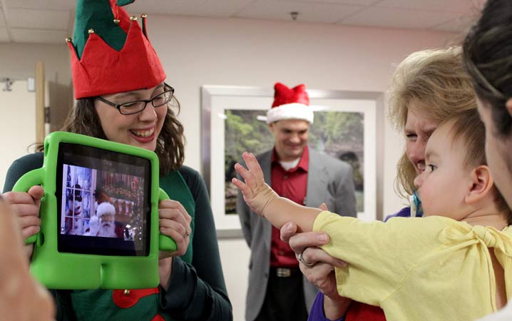 Ipad Santa with Kaitlynn Lewis and Jayson Miller